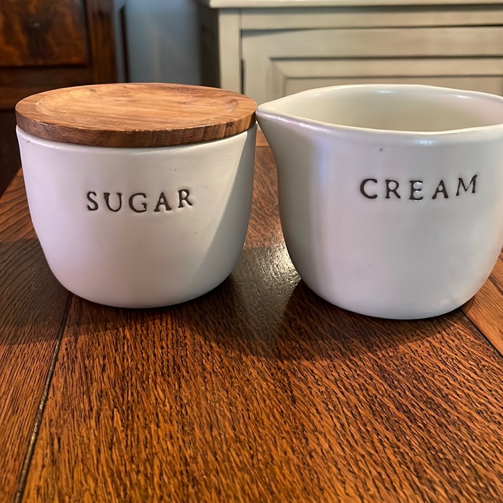 Magnolia hearth and hand sugar, and creamer set